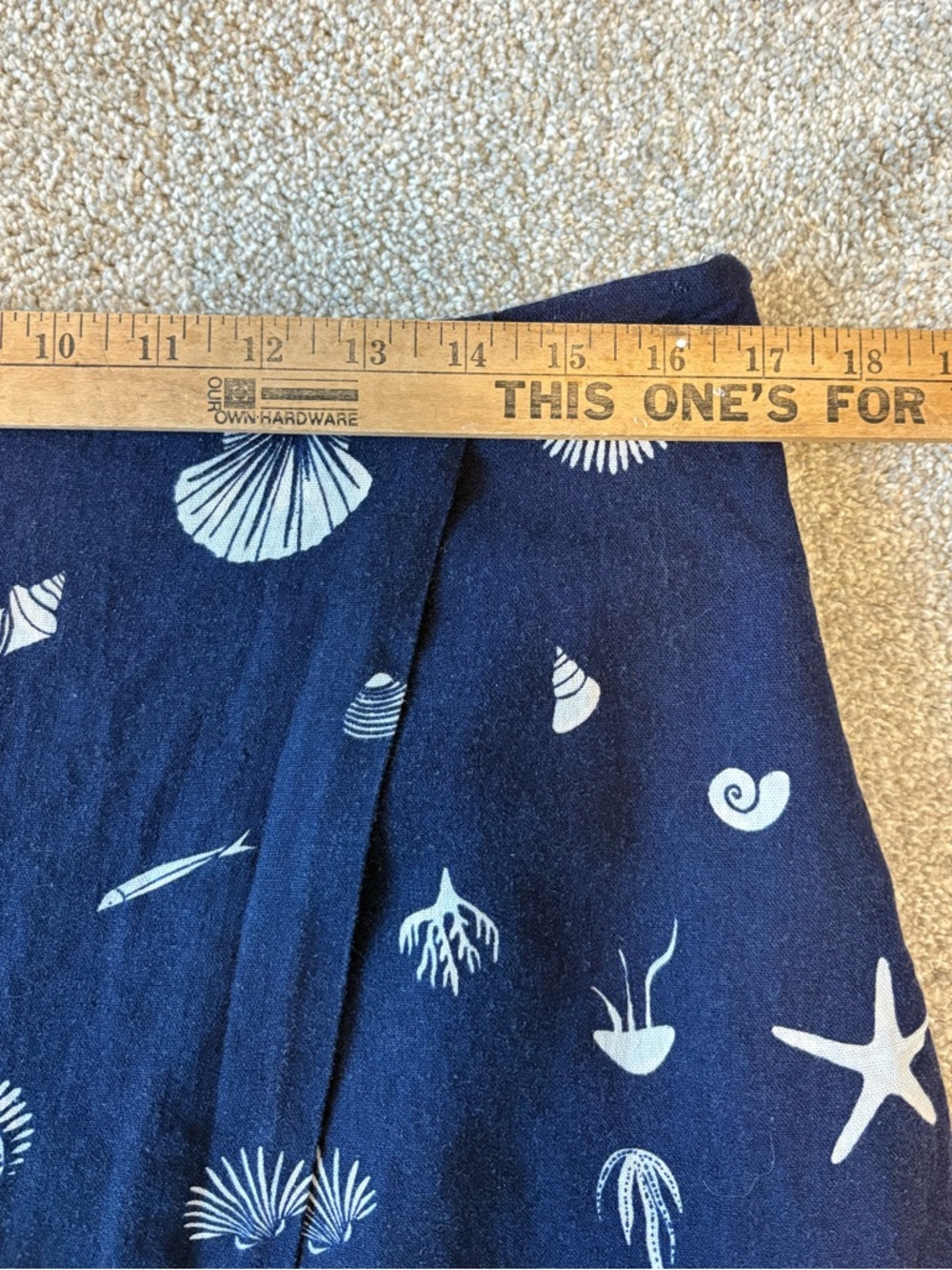 NEW A New Day Women's Linen Blend Skort Navy Print Size 12 - Picture 9 of 11